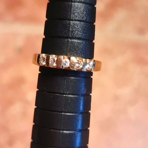 Diamond & 14K Yellow Gold Channel Set Ring .20 TW